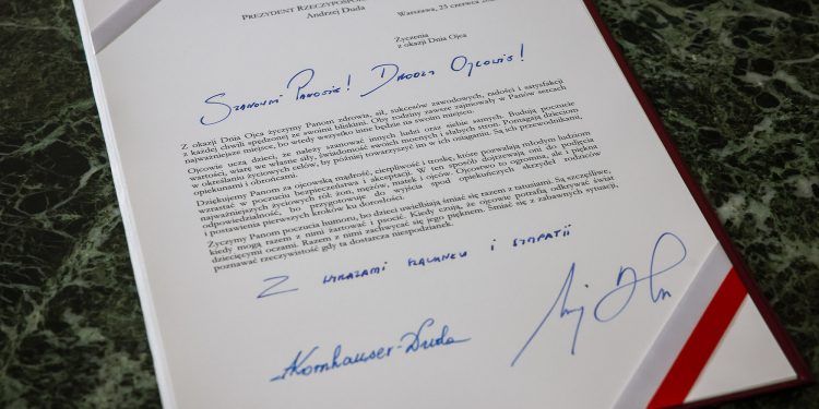 Życzenia Pary Prezydenckiej z okazji Dnia Ojca